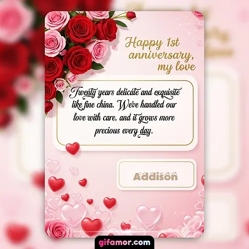Happy 1st anniversary, my love Addison Gif Download