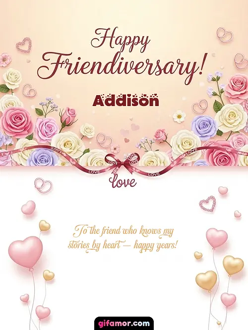 Happy friendiversary! Addison