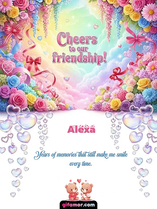 Cheers to our friendship! I Alexa