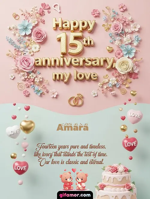 Happy 15th anniversary, my love Amara Gif Download