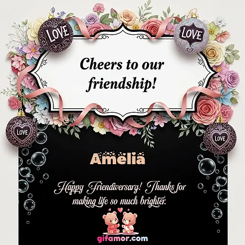 Cheers to our friendship!  VI Amelia