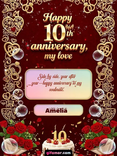 Happy 10th anniversary, my love Amelia