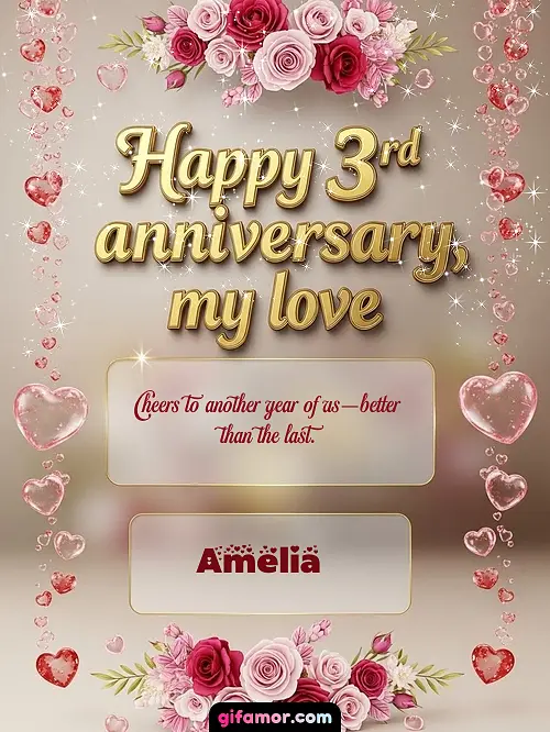 Happy 4st anniversary, my love Amelia