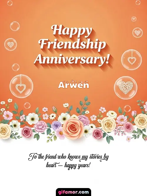 To the friend who knows my stories by heart — happy years!
