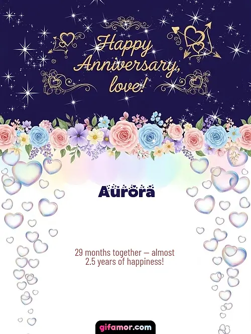 GIF de Dating Anniversary (Months): 29 months together — almost 2.5 years of happiness!