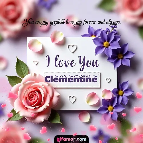 You are my greatest love, my forever and always.