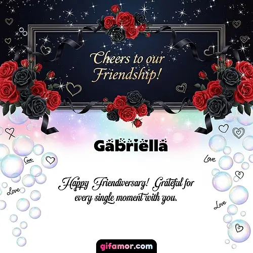 Cheers to our friendship!  V Gabriella