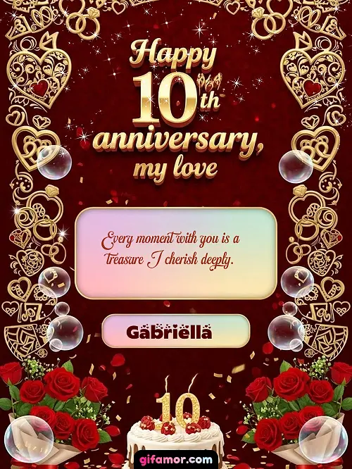 Happy 10th anniversary, my love Gabriella