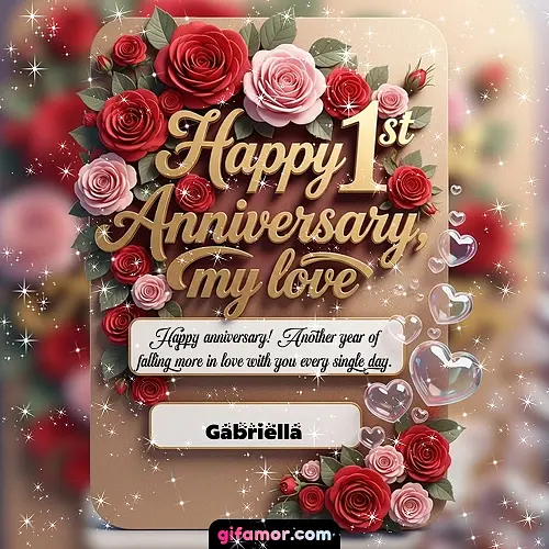 Happy 1st anniversary, my love V Gabriella