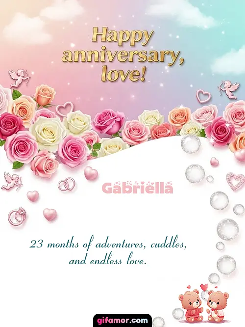 Happy anniversary, love! V Gabriella