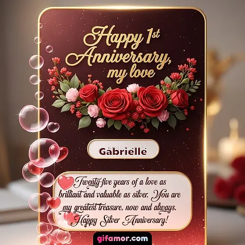 Happy 1st anniversary, my love II Gabrielle