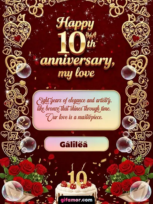 Happy 10th anniversary, my love Galilea