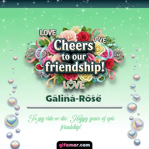 Cheers to our friendship!  IV Galina-Rose