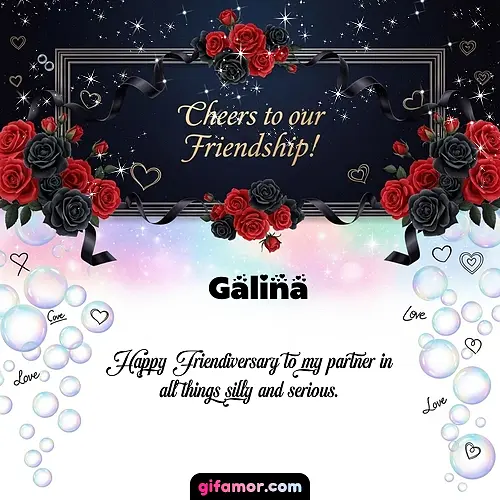 Cheers to our friendship!  V Galina