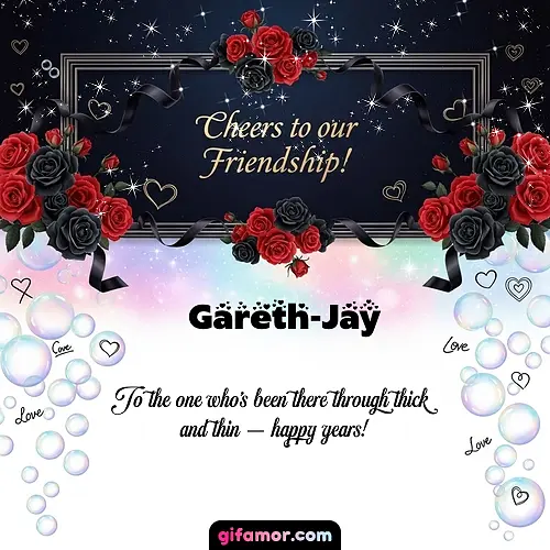 Cheers to our friendship!  V Gareth-Jay