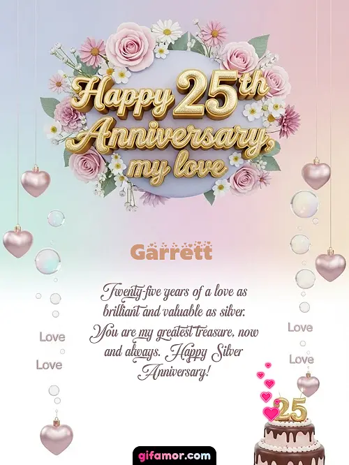 Happy 25th anniversary, my love Garrett