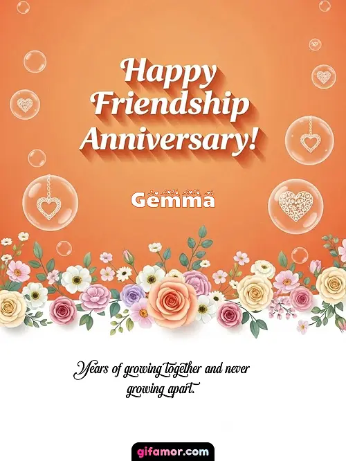 Happy friendship anniversary! III Gemma Gif Download