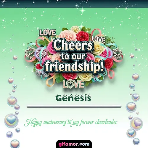Cheers to our friendship!  IV Genesis