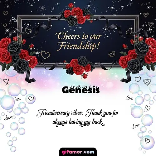 Cheers to our friendship!  V Genesis