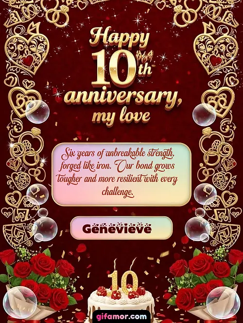 Happy 10th anniversary, my love Genevieve