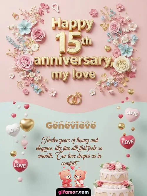 Happy 15th anniversary, my love Genevieve