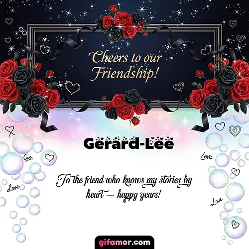 Cheers to our friendship!  V Gerard-Lee