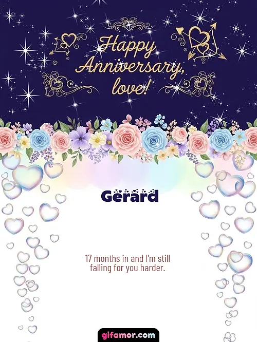 Happy anniversary, love! Gerard
