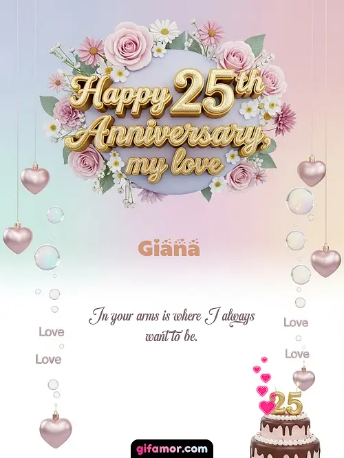 Happy 25th anniversary, my love Giana