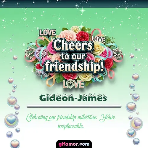 Cheers to our friendship!  IV Gideon-James
