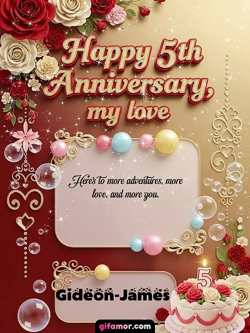 Happy 5st anniversary, my love Gideon-James