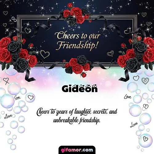 Cheers to our friendship!  V Gideon