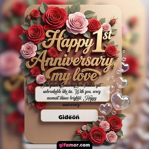 Happy 1st anniversary, my love V Gideon