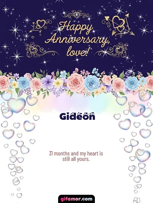 Happy anniversary, love! Gideon
