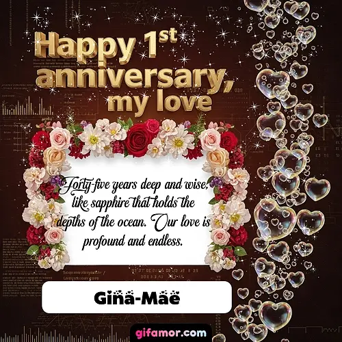 Happy 1st anniversary, my love IV Gina-Mae