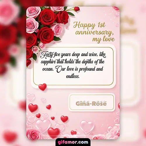 Happy 1st anniversary, my love Gina-Rose