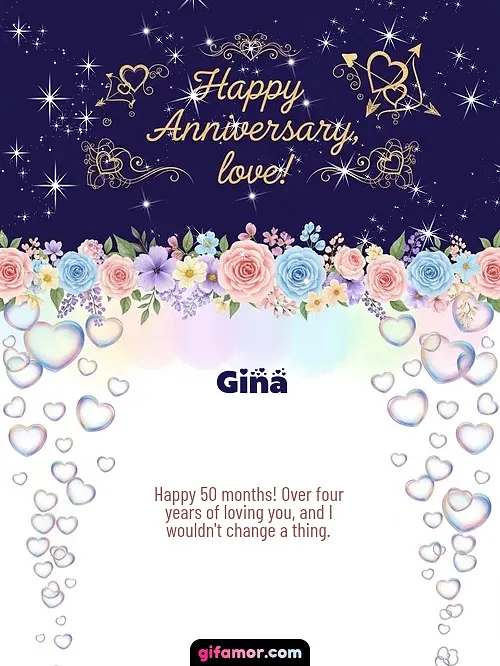 Happy anniversary, love! Gina