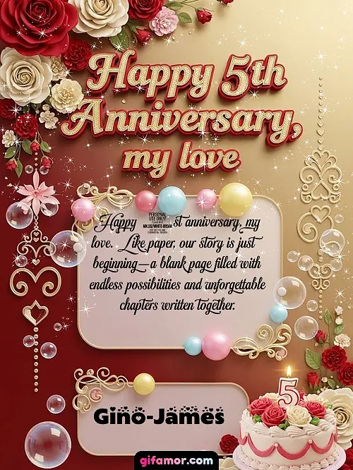 Happy 5st anniversary, my love Gino-James