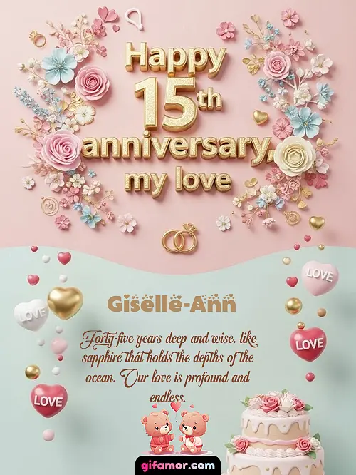 Happy 15th anniversary, my love Giselle-Ann