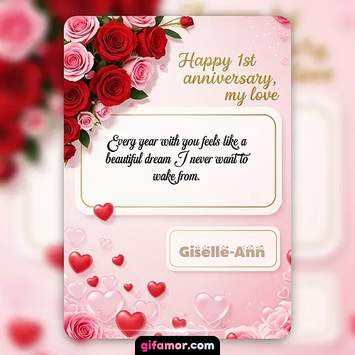 Happy 1st anniversary, my love Giselle-Ann