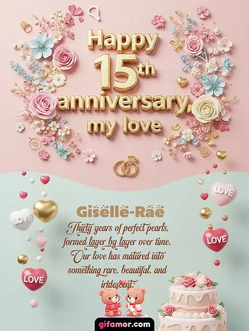 Happy 15th anniversary, my love Giselle-Rae