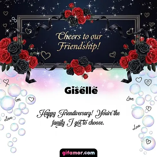 Cheers to our friendship!  V Giselle