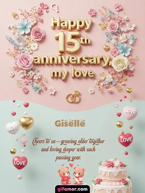 Happy 15th anniversary, my love Giselle