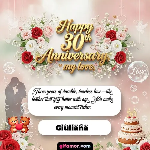 Happy 30th anniversary, my love Giuliana