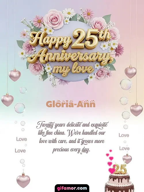 Happy 25th anniversary, my love Gloria-Ann