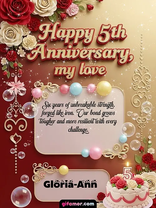 Happy 5st anniversary, my love Gloria-Ann