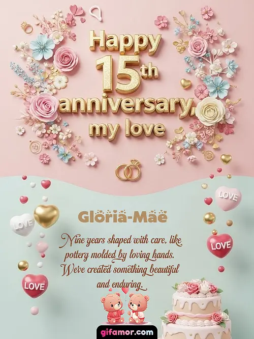 Happy 15th anniversary, my love Gloria-Mae