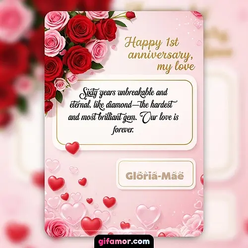 Happy 1st anniversary, my love Gloria-Mae
