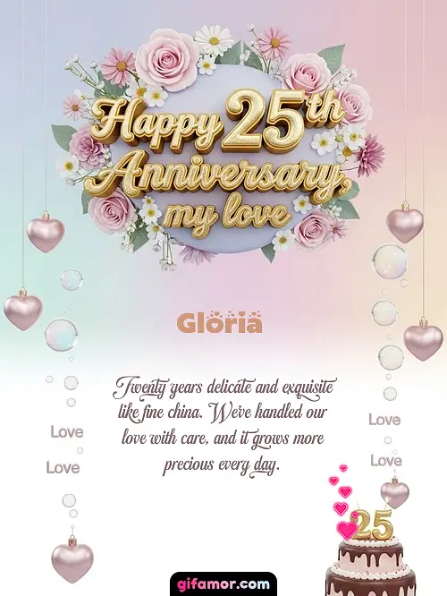 Happy 25th anniversary, my love Gloria