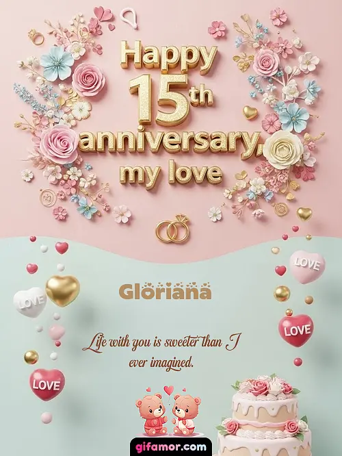 Happy 15th anniversary, my love Gloriana