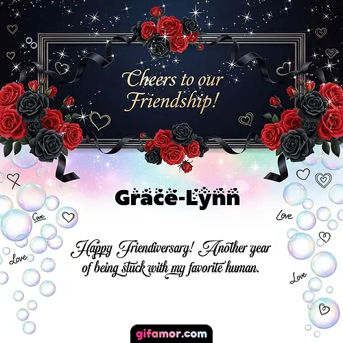 Cheers to our friendship!  V Grace-Lynn